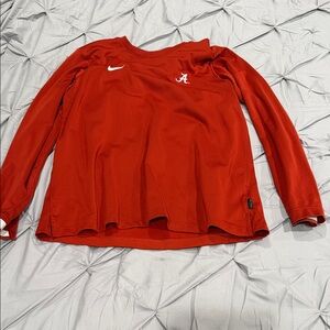 Nike Crimson Long Sleeve Shirt with Logo